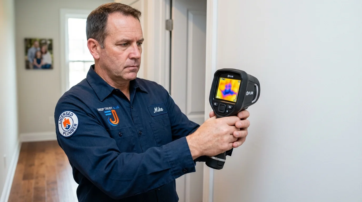 Thermal imaging leak detection by Johns Plumbing LLC in East Dubuque